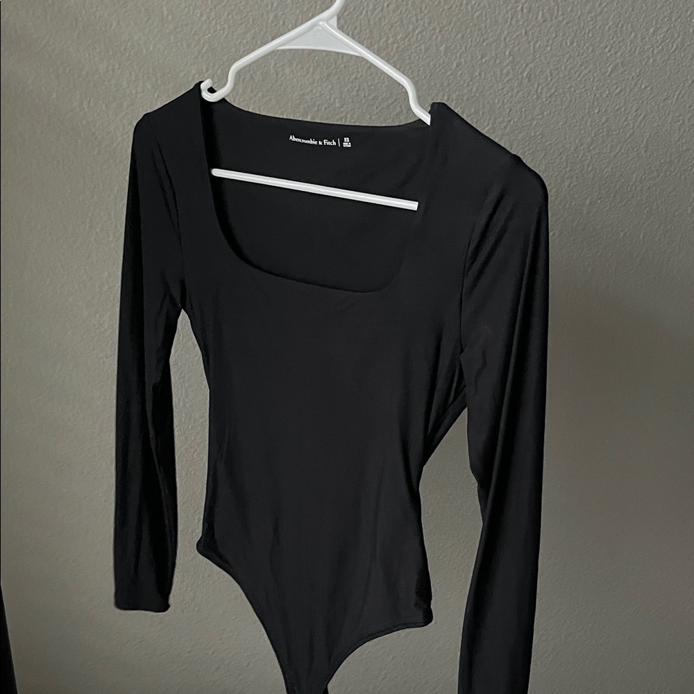 Abercrombie & Fitch Black Square Neck Bodysuit